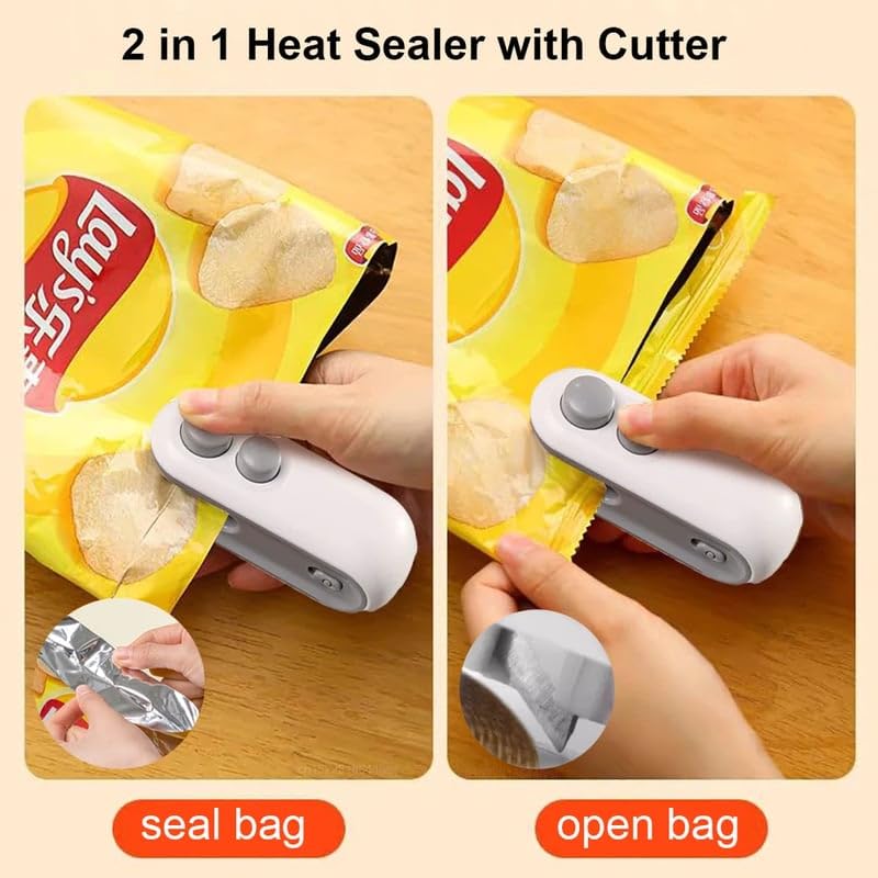 SealSwift™ 2‑in‑1 Bag Sealer & Cutter – Keep Food Fresh in Seconds