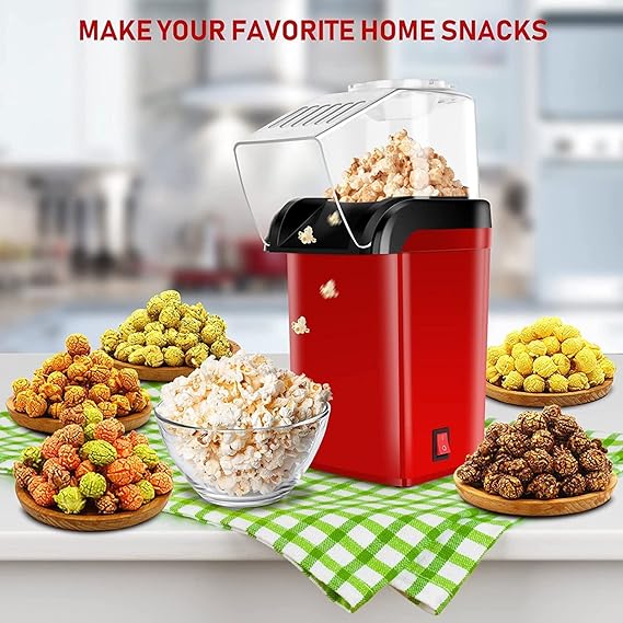 Electric Hot Air Popcorn Maker | Oil-Free | Quick & Healthy Snacking