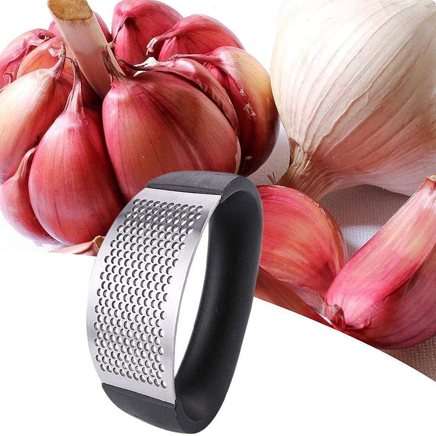 ProChef™ Stainless Steel Garlic Rocker – Effortless Garlic Crusher & Press