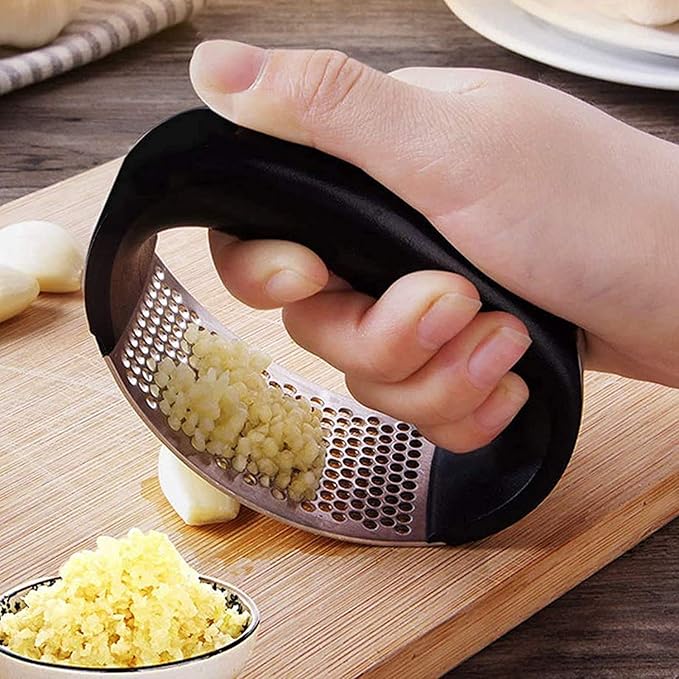 ProChef™ Stainless Steel Garlic Rocker – Effortless Garlic Crusher & Press