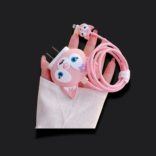 Pink Cat Charger Protecter